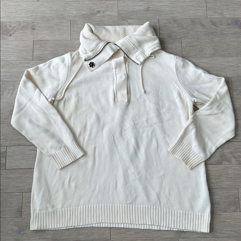 Lauren Ralph Lauren Cream Cowl Neck Sweater XXL
